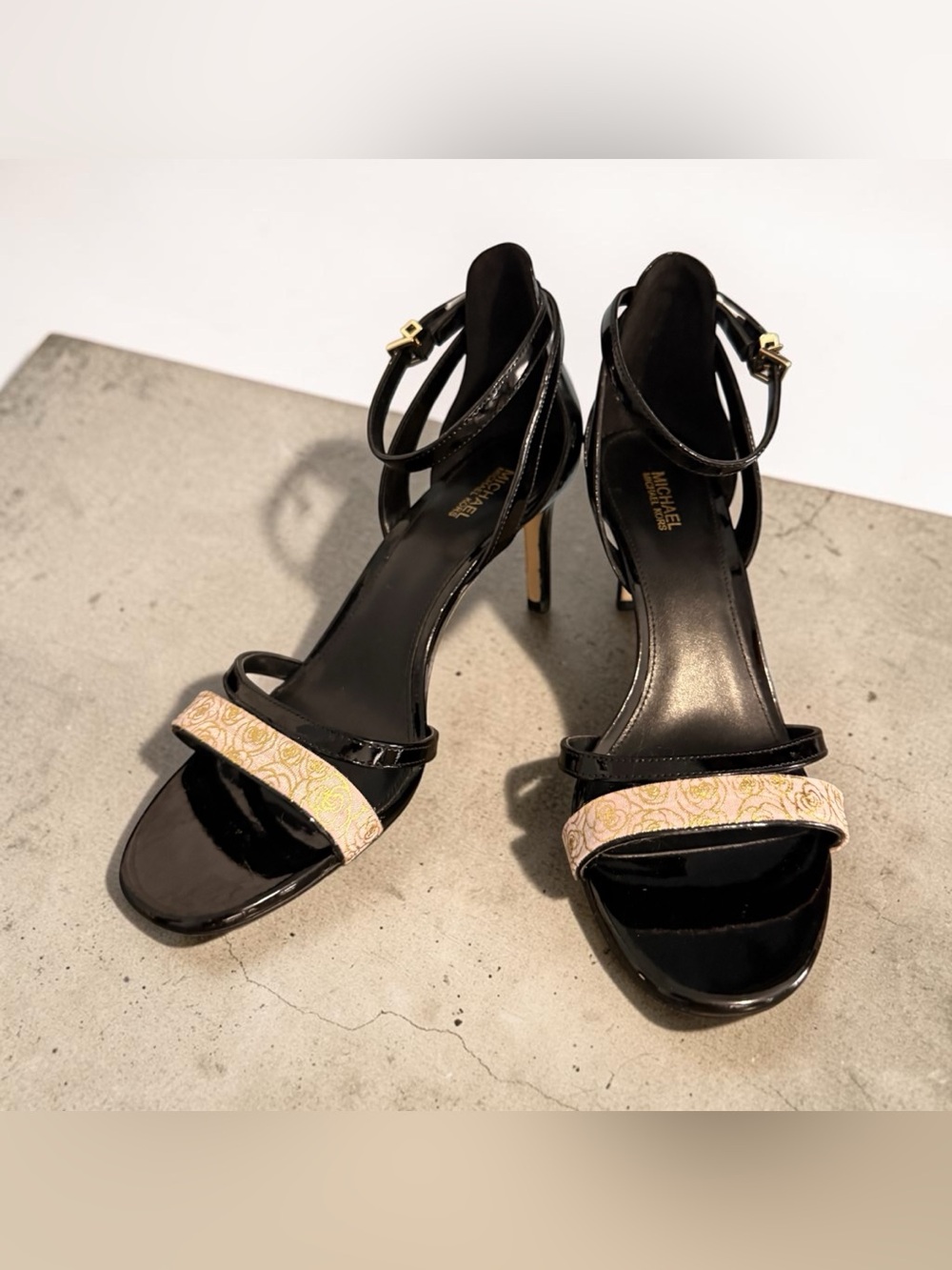 Nwot Michael Kors Patent Leather Strappy high Heel sandal - Picture 11 of 11